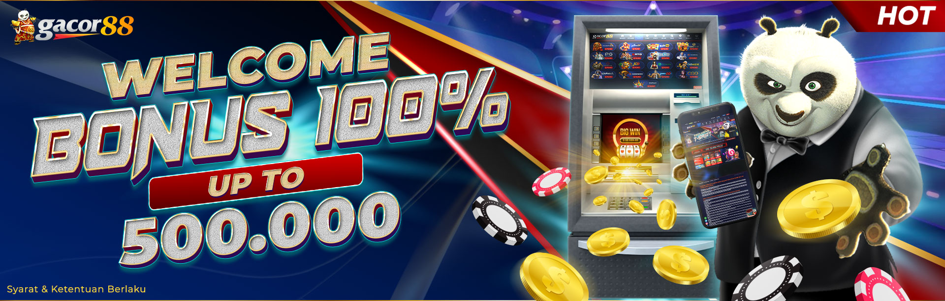 WELCOME BONUS SLOT 100%