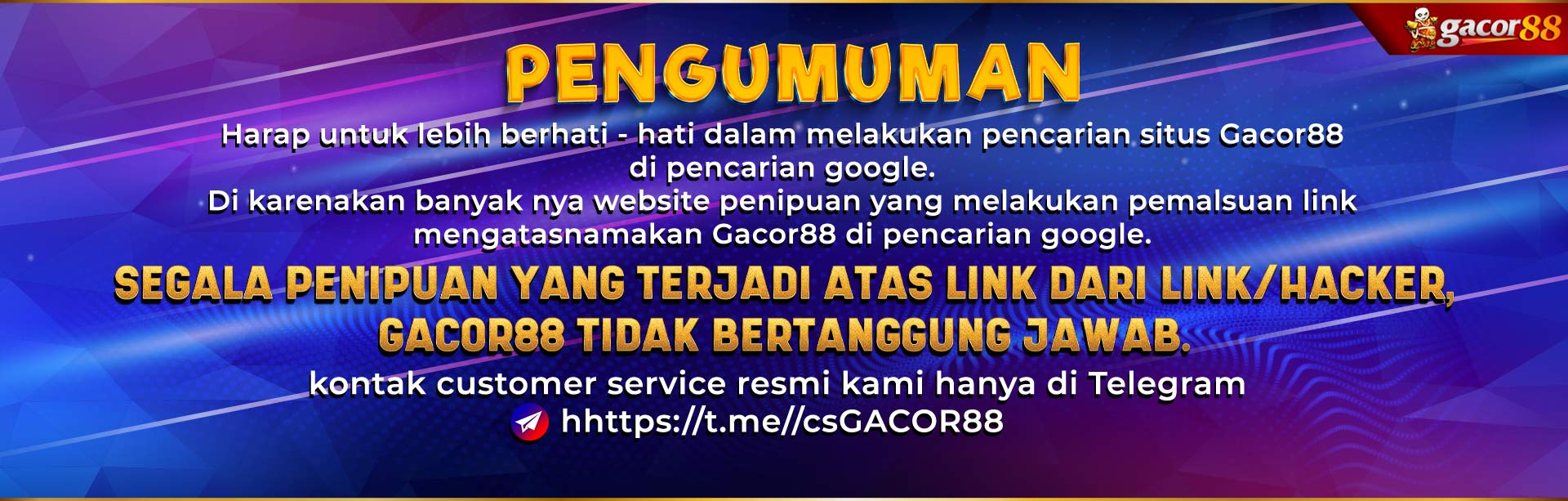 PEMBERITAHUAN PENTING